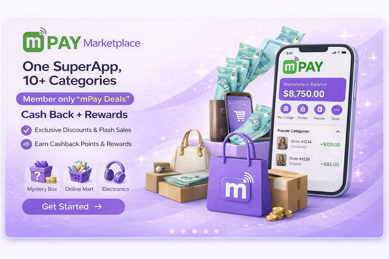 mPay Marketplace - One SuperApp 10+ Categories